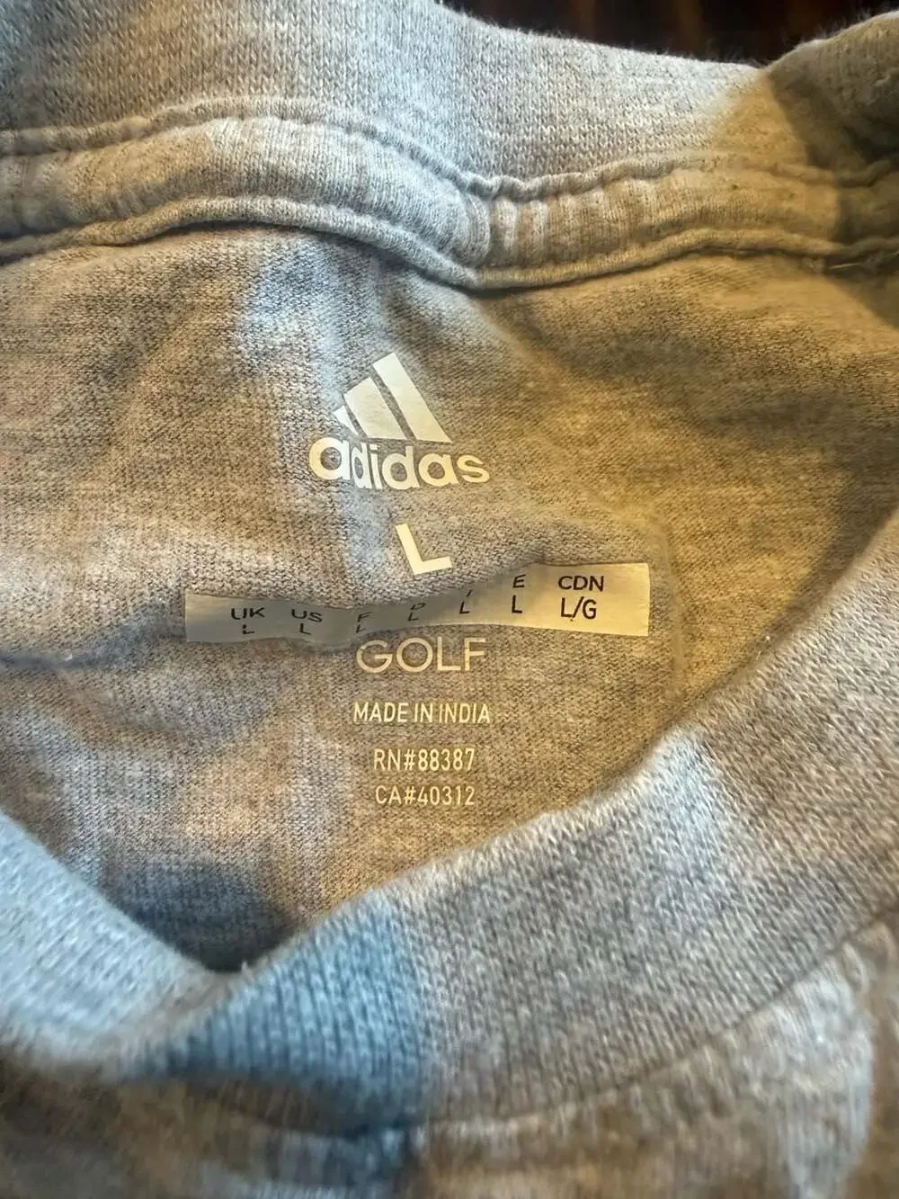 Adidas Golf Men's Crew Neck Short Sleeve Logo Graphic T-Shirt Gray